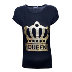 Дамска тениска Queen бяла 6708